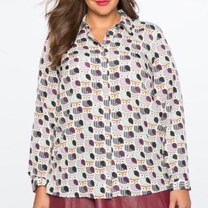 Owl Eloquii button up